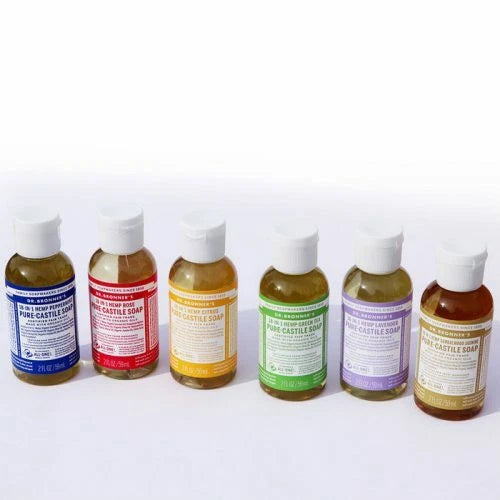 Dr. Bronner's Pure-Castile Soap Liquid Rainbow Sampler 59ml x 6 Set
