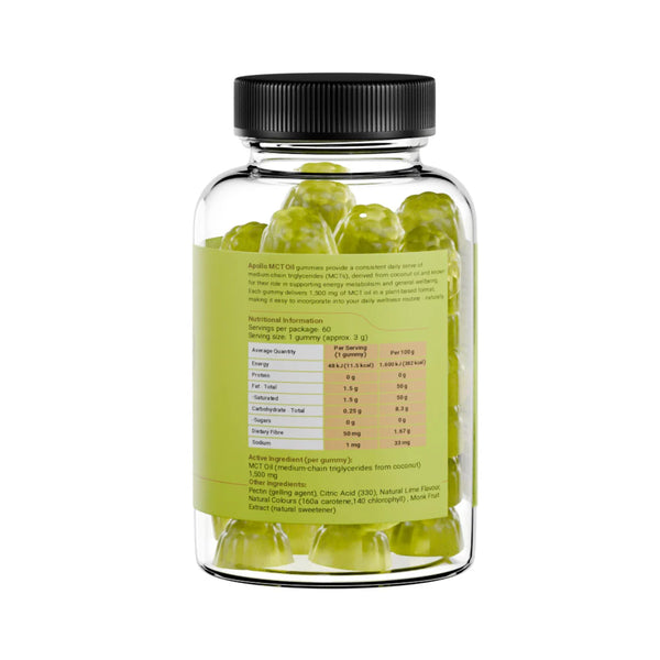 Apollo MCT Oil 60 Gummies Lime Flavoured