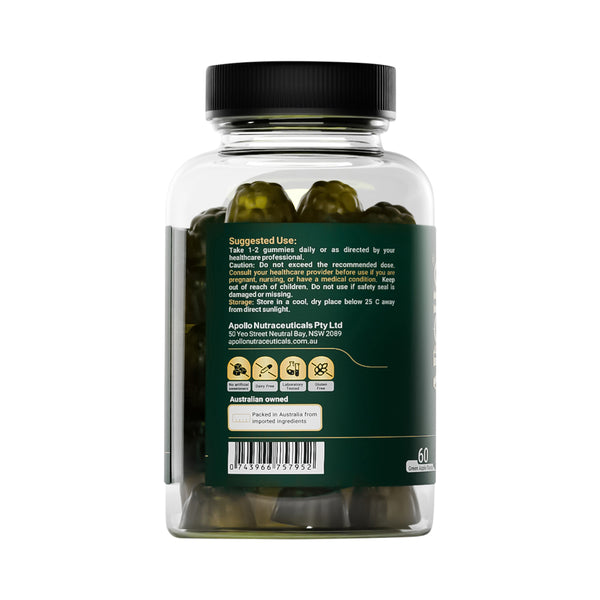 Apollo Irish Sea Moss 60 Gummies Green Apple Flavoured