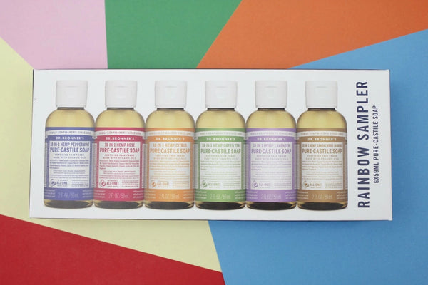 Dr. Bronner's Pure-Castile Soap Liquid Rainbow Sampler 59ml x 6 Set