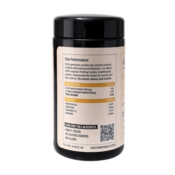Evolution Botanicals Organic Cordyceps Militaris Elite Performance 90g