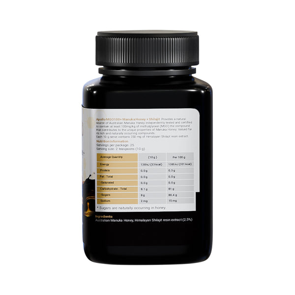 Apollo Australian Manuka Honey (MGO 100+) + Himalayan Shilajit 250g