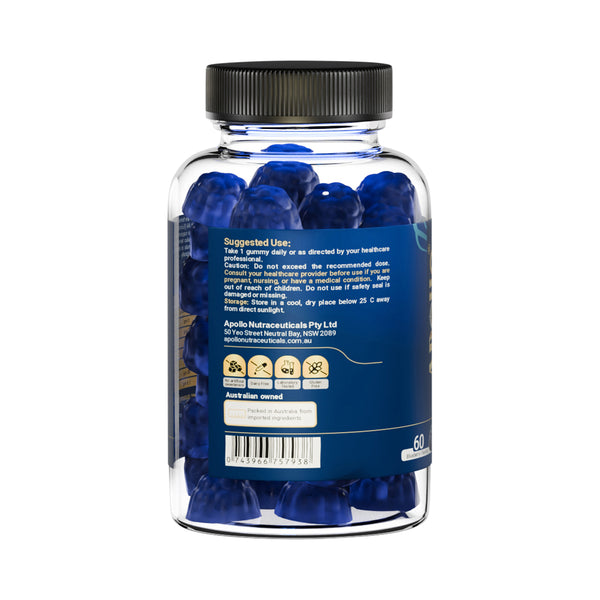 Apollo Tongkat Ali 60 Gummies Blueberry Flavour
