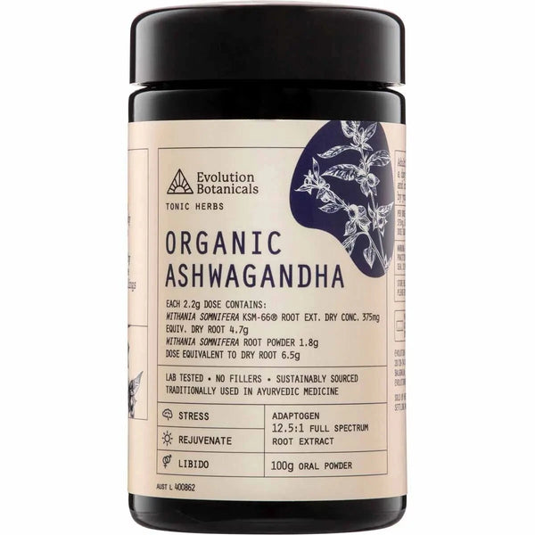 Evolution Botanicals Organic Ashwagandha 100g