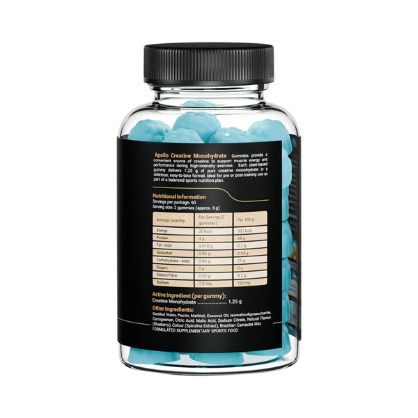 Apollo Creatine Monohydrate Blueberry Flavour 120 Gummies
