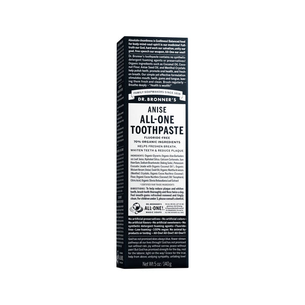 Dr. Bronner's Anise All-One Toothpaste 140g