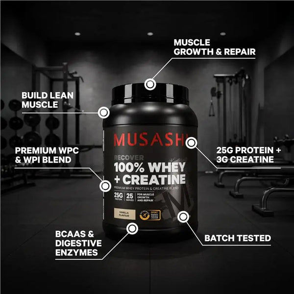 Musashi 100% Whey + Creatine Vanilla 2kg