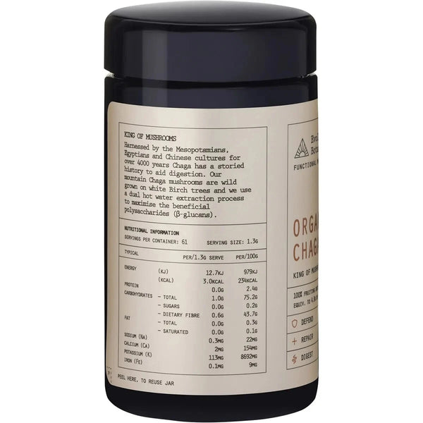 Evolution Botanicals Organic Chaga 80g King of Mushrooms