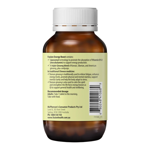 Fusion Health Energy Boost 60 Tablets