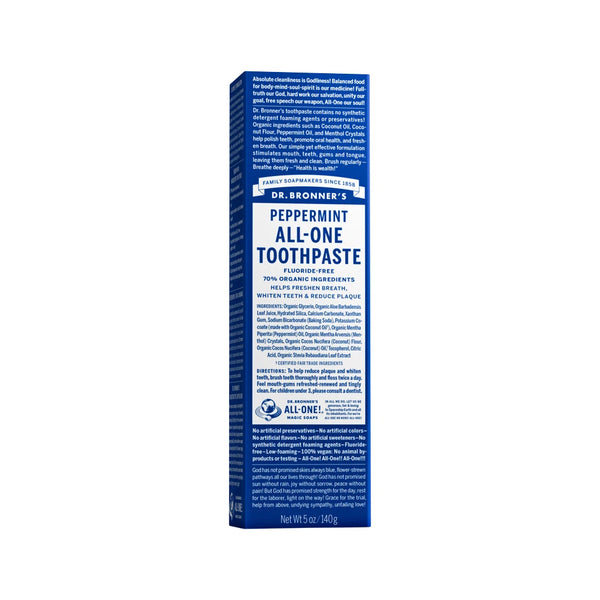 Dr. Bronner's Peppermint All-One Toothpaste 140g