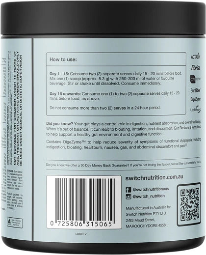 Switch Nutrition Gut Restore Mango Pineapple 159g