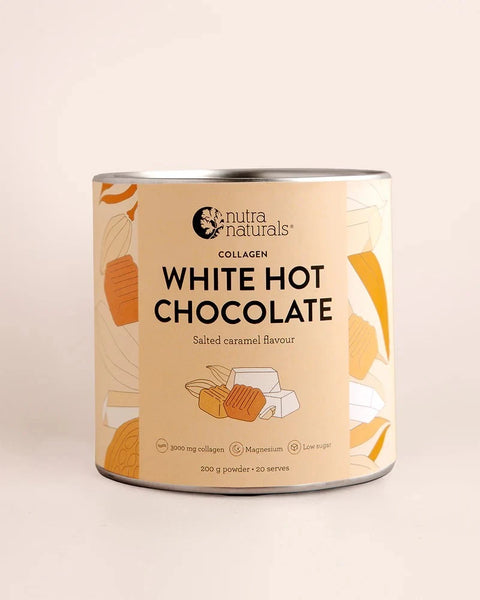 Nutra Naturals Collagen White Hot Chocolate Salted Caramel Flavour 200g