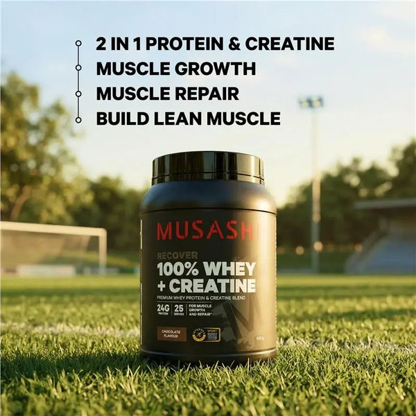 Musashi 100% Whey + Creatine Vanilla 900g