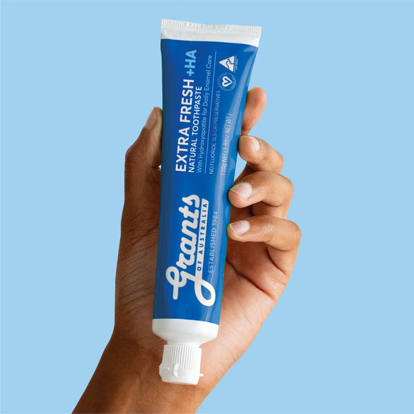 Grants Of Australia Extra Fresh + HA Natural Toothpaste 110g Fluoride Free