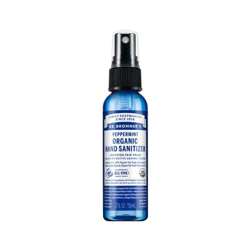 12 x Dr. Bronner's Organic Hand Sanitizer Peppermint 59ml