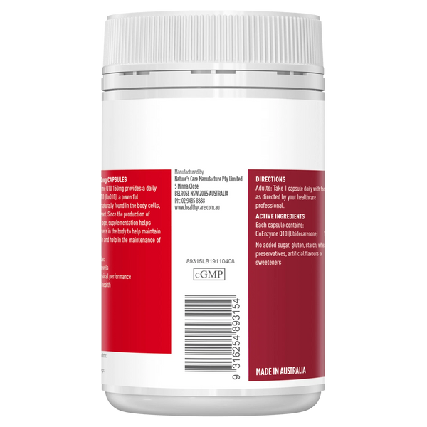 Healthy Care CoEnzyme Q10 150mg 100 Capsules