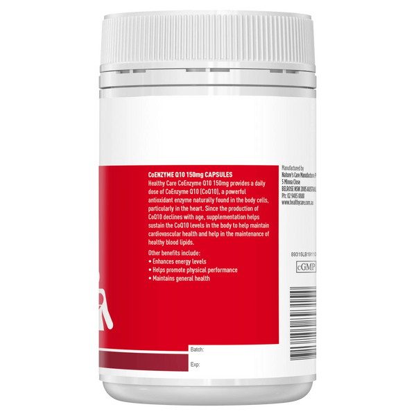 Healthy Care CoEnzyme Q10 150mg 100 Capsules