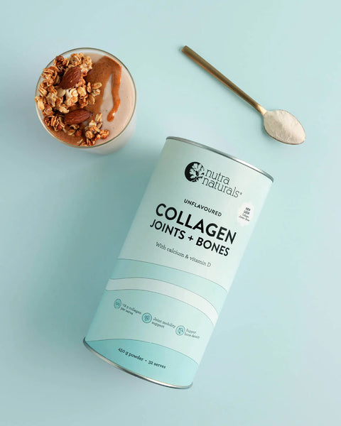 Nutra Naturals Collagen Joints + Bones Organics Calcium + VItamin D Unflavoured 450g