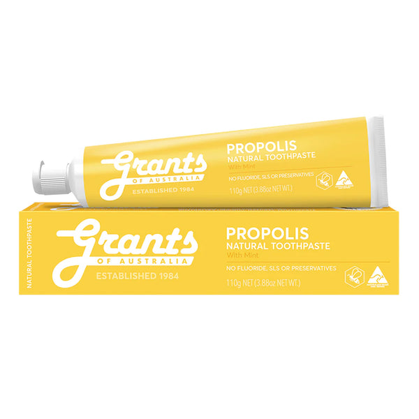 12 x Grants of Australia Propolis Natural Toothpaste with Mint Fluoride Free 110g