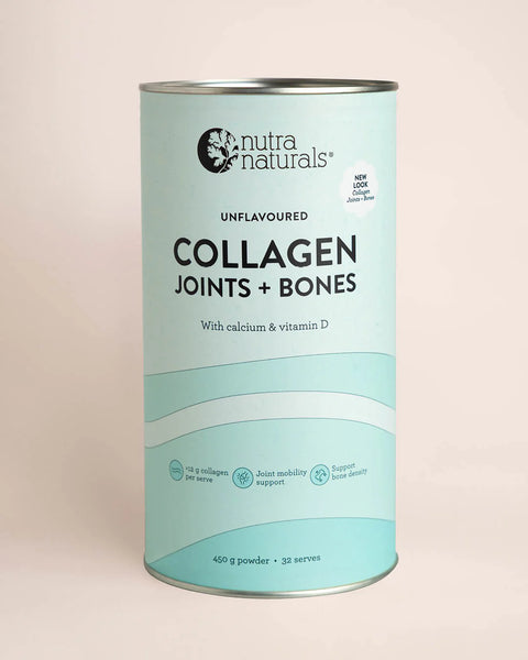 Nutra Naturals Collagen Joints + Bones Organics Calcium + VItamin D Unflavoured 450g