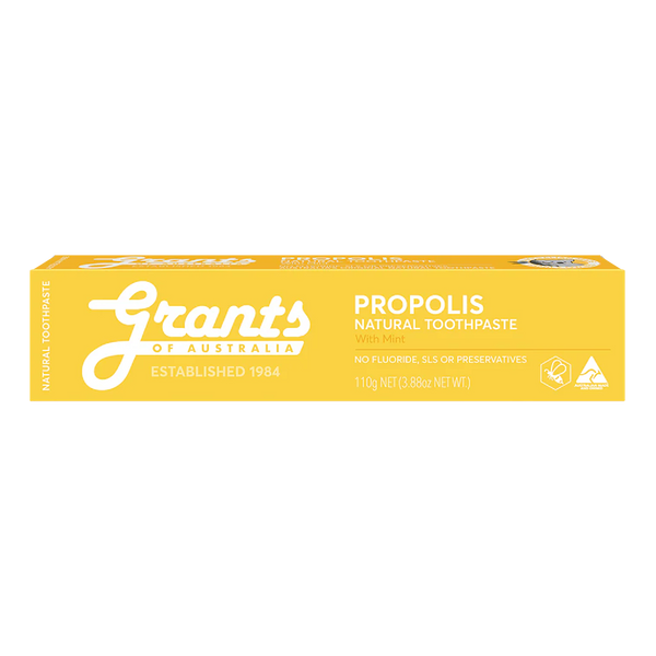 12 x Grants of Australia Propolis Natural Toothpaste with Mint Fluoride Free 110g