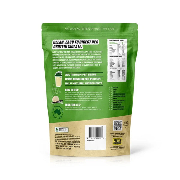 Protein Supplies Australia Pea Protein Isolate Vanilla 500g