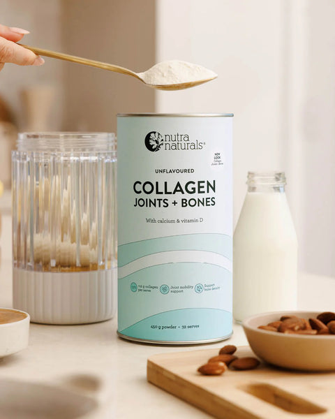 Nutra Naturals Collagen Joints + Bones Organics Calcium + VItamin D Unflavoured 450g