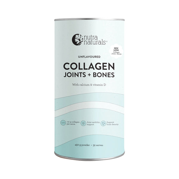 Nutra Naturals Collagen Joints + Bones Organics Calcium + VItamin D Unflavoured 450g