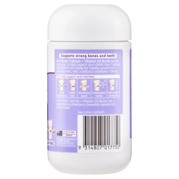 Nature's Way Kids Smart Bursts Calcium + Vitamin D3 50 Chewable Tablets