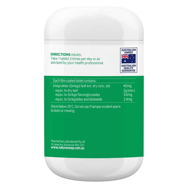 Nature's Way Ginkgo 2000 Brain & Memory 120 Tablets