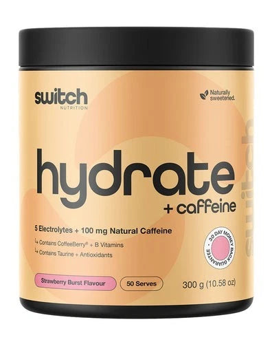 Switch Nutrition Hydrate + Caffeine Strawberry Burst 300g