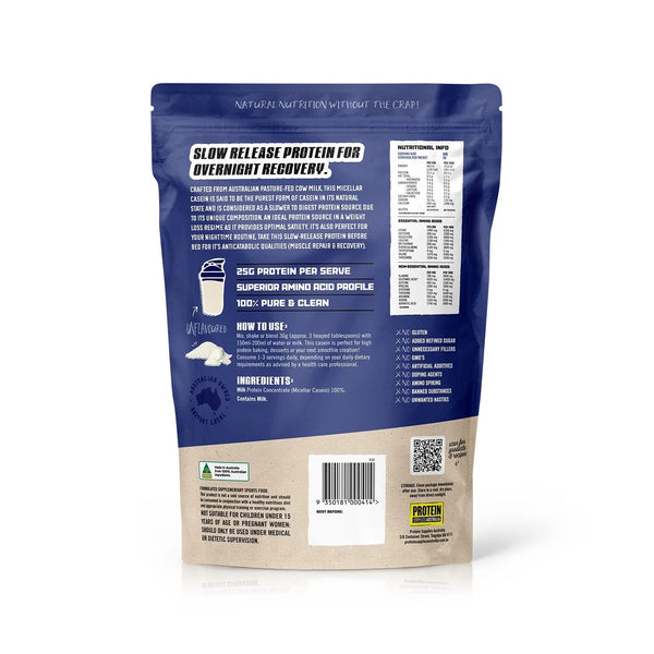 Protein Supplies Australia Micellar Casein Protein Slow Release Unflavoured 1kg