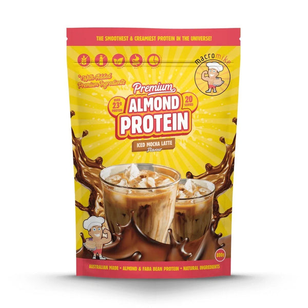 Macro Mike Premium Almond Protein Iced Mocha Latte 800g
