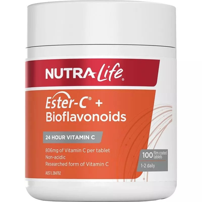 NUTRA-LIFE Ester-C + Bioflavonoids 1000mg 100 Tablets