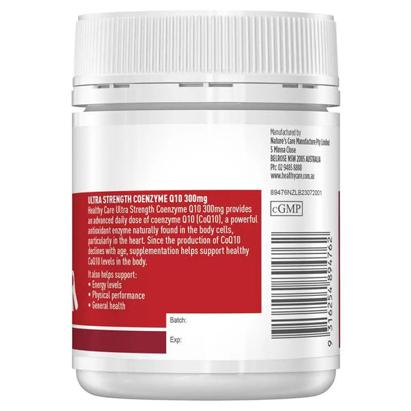 Healthy Care Ultra Strength CoEnzyme Q10 300mg 100 Capsules