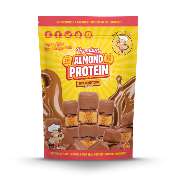 Macro Mike Premium Almond Protein Choc Honeycomb 800g