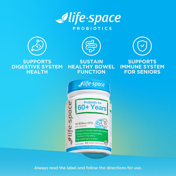 Life Space Probiotic for 60+ Years 30 Billion CFU 60 Capsules