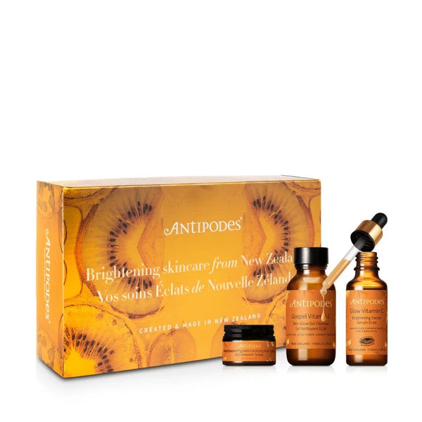 Antipodes Natural Skin-Brightening Essentials 3 Pack Gift Set