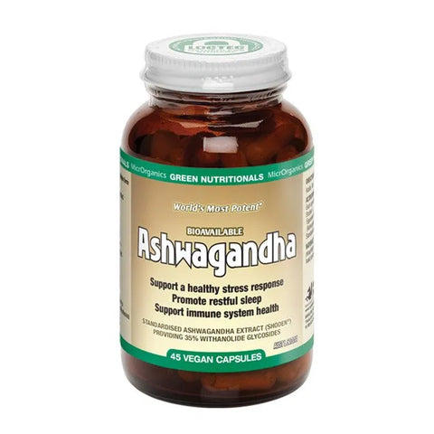 MicrOrganics Green Nutritionals Potent Bioavailable Ashwagandha 45 Capsules