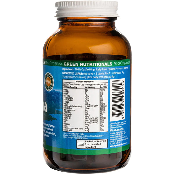 MicrOrganics Green Nutritionals Hawaiian Pacifica Spirulina Powder 225g
