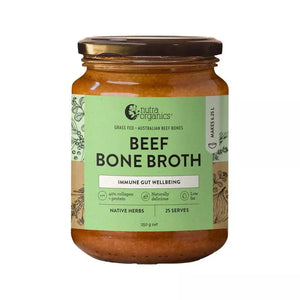 Nutra Organics Beef Bone Broth Deeply Nourishing Concentrate Native Herbs 250g