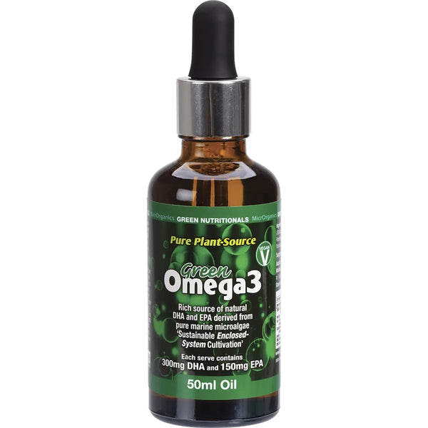 MicrOrganics Green Nutritionals Pure Plant Source Green Omega 3 Oil 50ml Drops