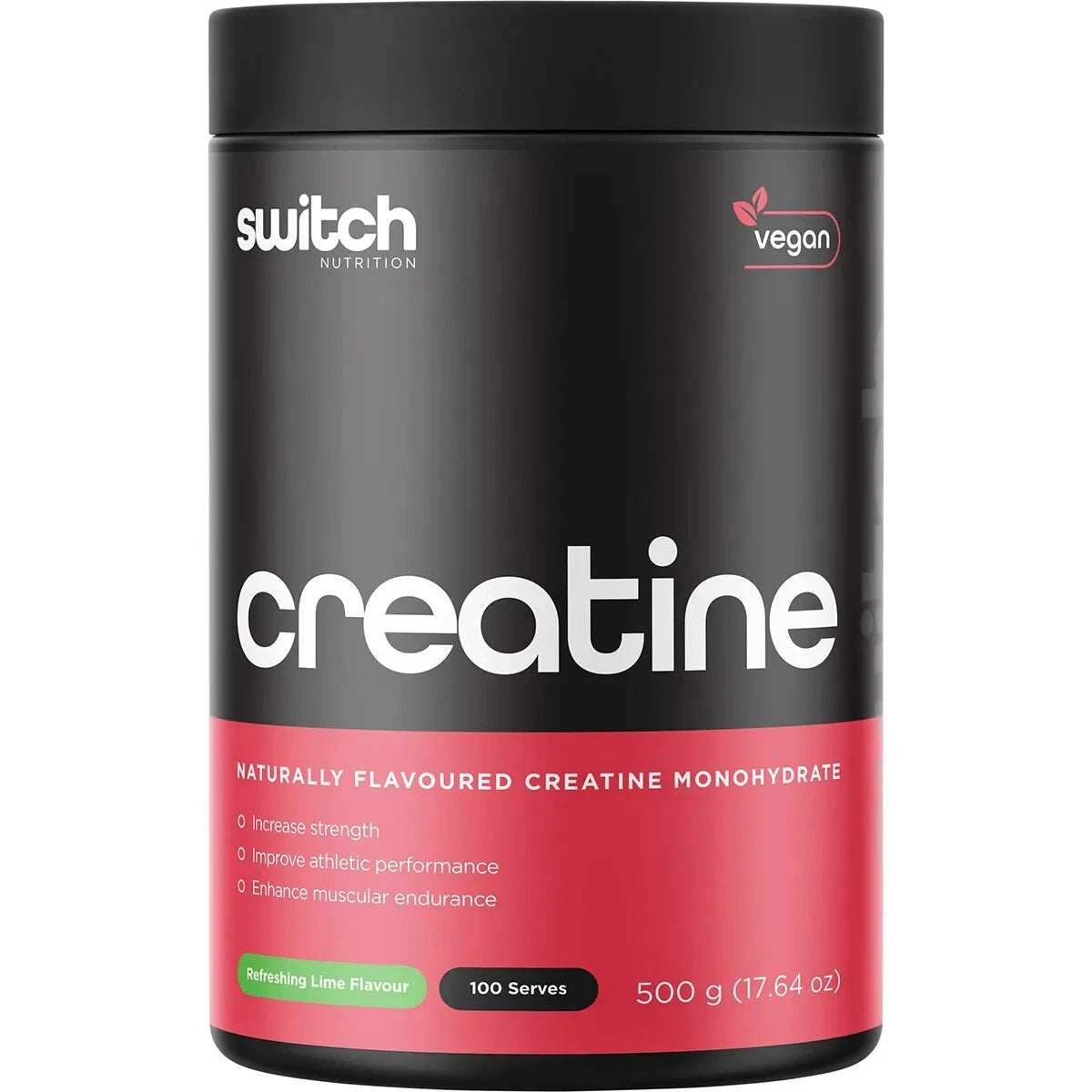 Switch Nutrition Creatine Monohydrate Refreshing Lime 500g Naturally Flavoured