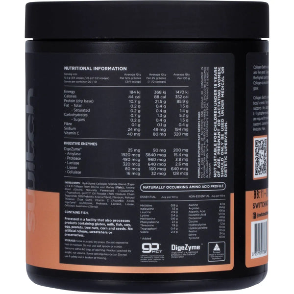 Switch Nutrition Hydrolysed Collagen Protein Vanilla Creme 250g