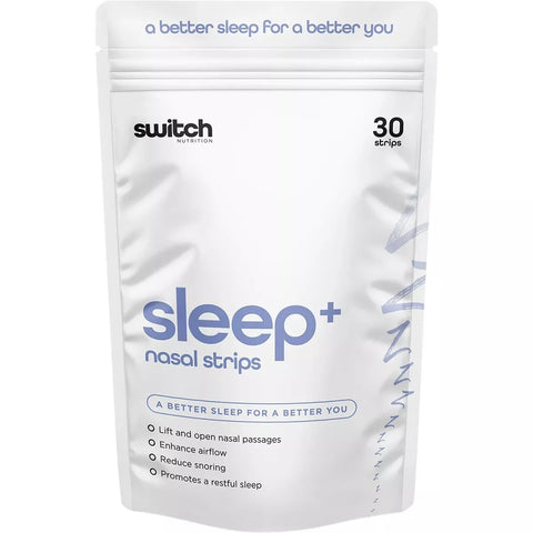 Switch Nutrition Sleep+ Nasal Strips 30 Pcs Airflow & Improve Sleep Quality