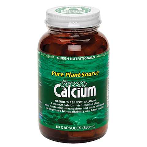 MicrOrganics Green Nutritionals Pure Plant-Source Green Calcium 60 Capsules