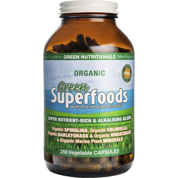 MicrOrganics Green Nutritionals Green Superfoods 600mg 250 Capsules