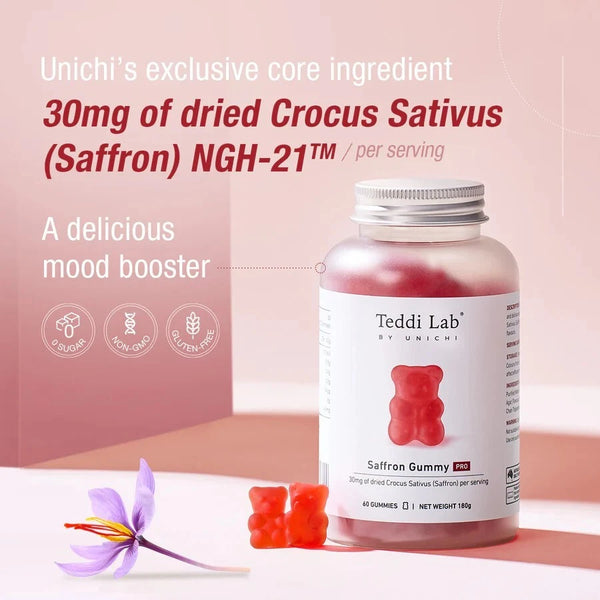 Unichi Teddi Lab Saffron Gummy Pro 60 Gummies