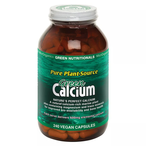 MicrOrganics Green Nutritionals Pure Plant-Source Green Calcium 240 Capsules