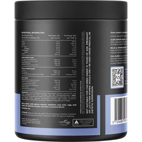 Switch Nutrition Sleep+ Salted Caramel 240g Magnesium, relaxation & Sleep
